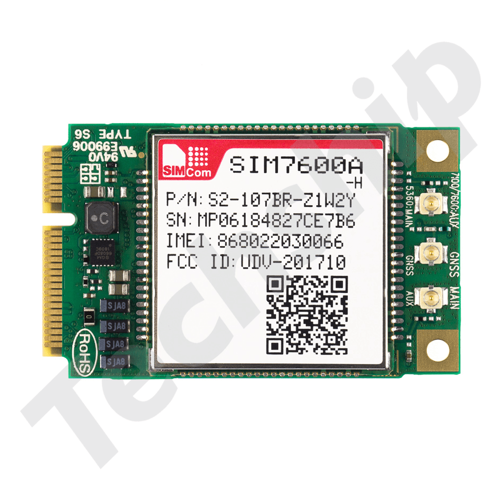 SIMCom SIM7600A-H CAT-4 mPCIe US | 4G LTE | Techship