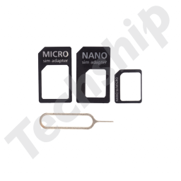Nano/Micro SIM to Micro SIM/SIM adapter - 10096 - - SIM - Techship